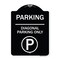 Signmission Parking Diagonal Parking W/ Parking Heavy-Gauge Aluminum Sign, 24" x 18", BW-1824-23472 A-DES-BW-1824-23472 - alternate 1